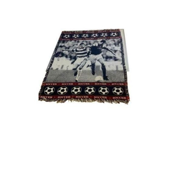 Vintage 90s Soccer MWW 1993 Tapestry Blanket - Picture 7 of 12